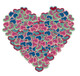 25mm Plastic Heart Shaped Buttons (Pack of 100)